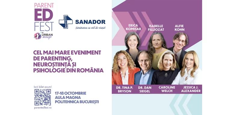 Afiș ParentED Fest cu cei șapte speakeri ai ediției 2026
