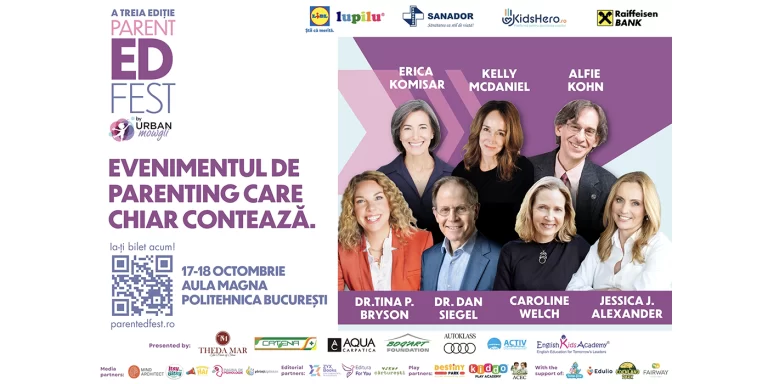 Afiș ParentED Fest cu speakerii ediției a treia